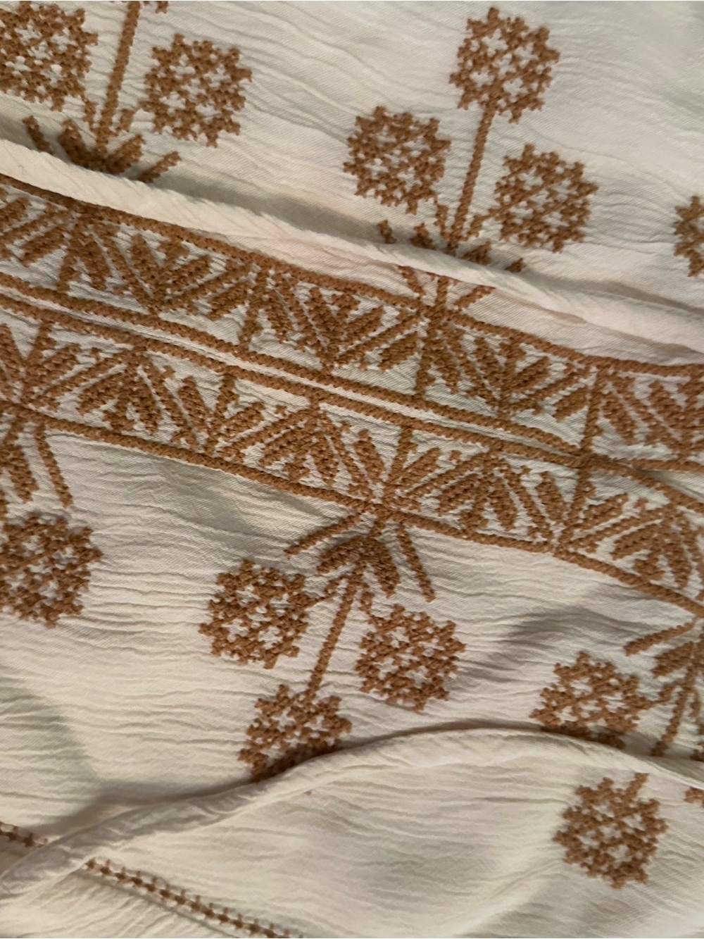 Knox Rose Embroidered Boho Peasant Dress Ivory Women’s XL NWT Pockets - Picture 2 of 4